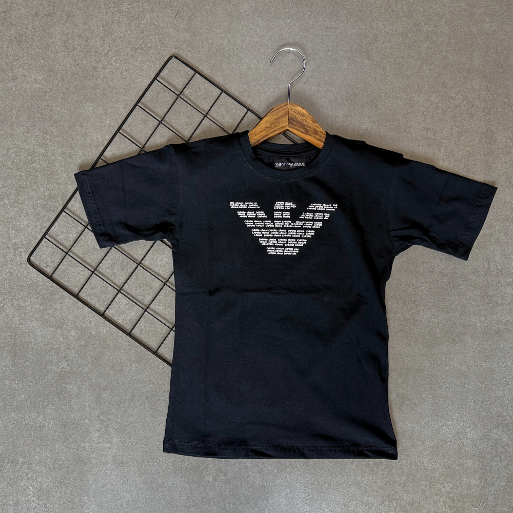 Camiseta Infantil Armani Exchange Manga Curta Colorida