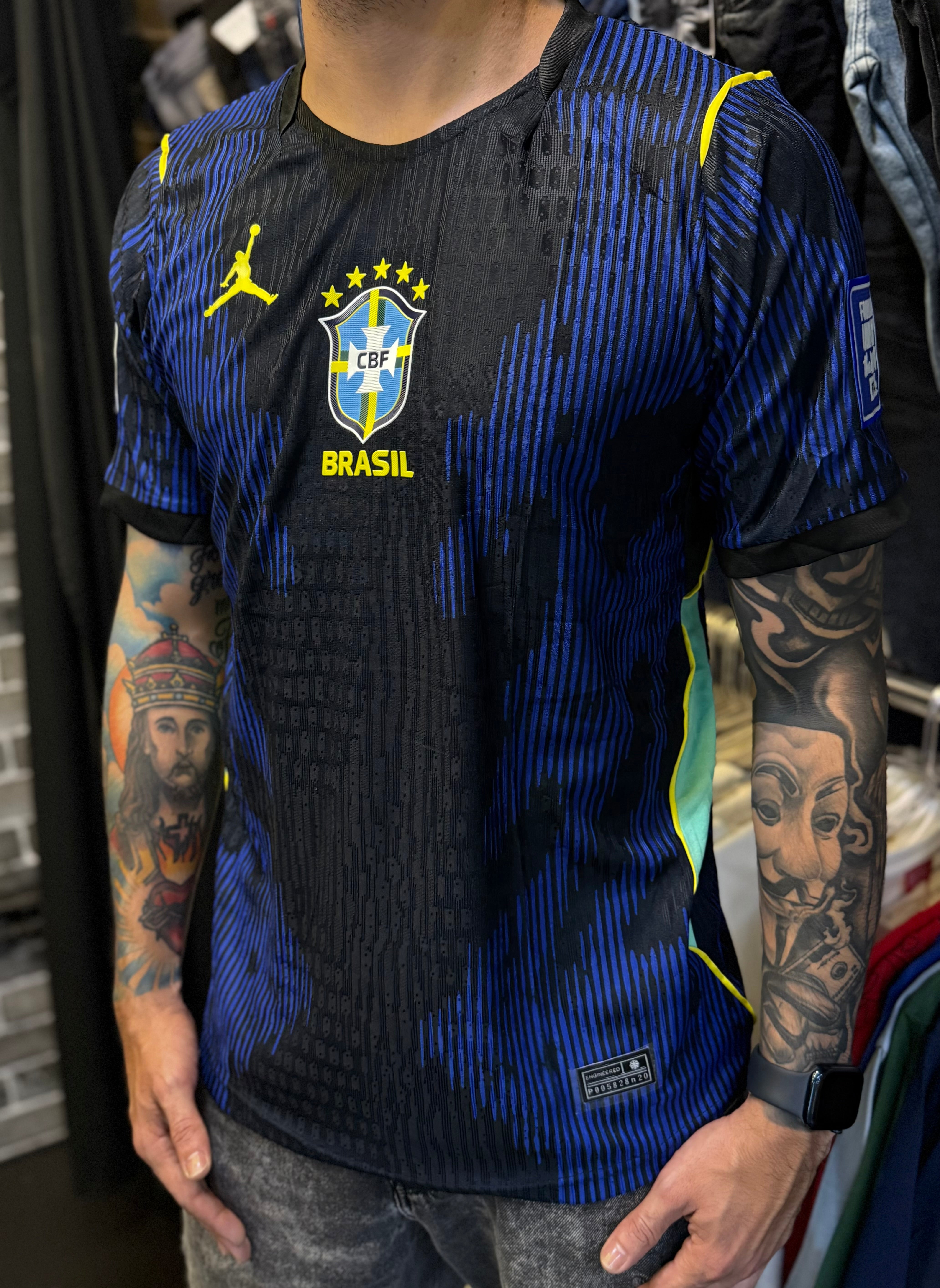 Camiseta Seleção Brasileira Dry-fit 2026 - Jogador Azul