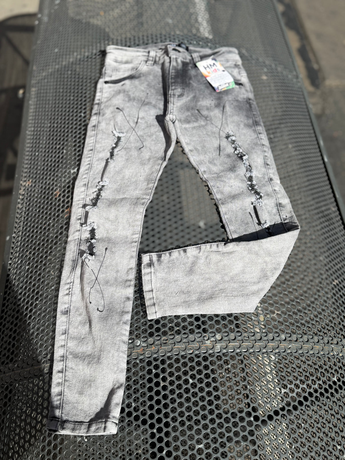 Calça Jeans Jogador Juvenil cinza