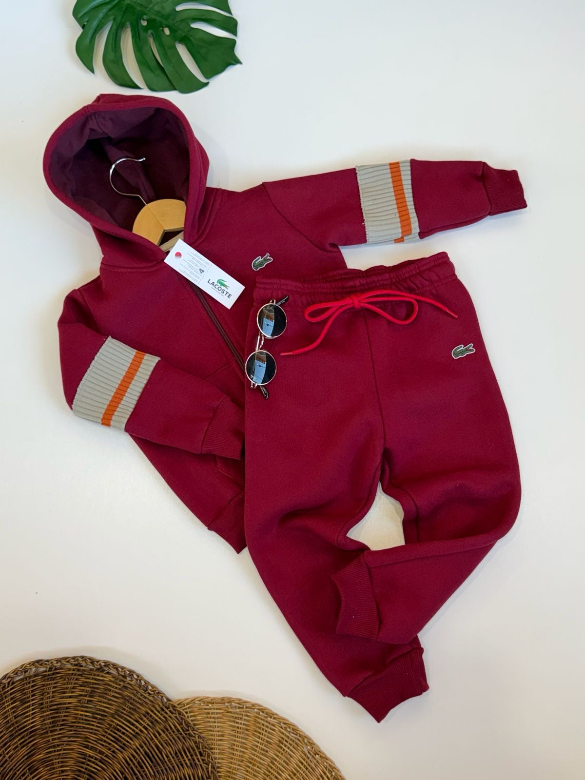 Conjunto Moletom Infantil Bordo
