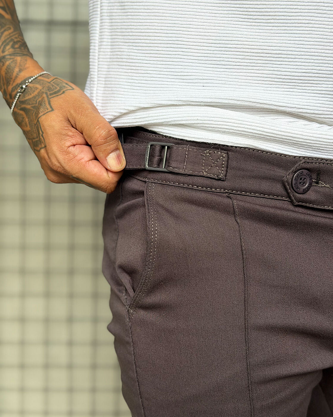 Calça Jay Jones Alfaiataria Italiana com regulador - Cinza