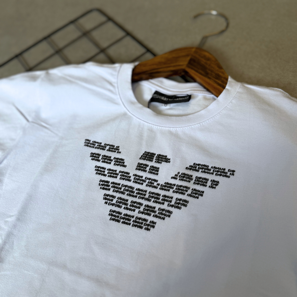 Camiseta Infantil Armani Exchange Manga Curta Colorida