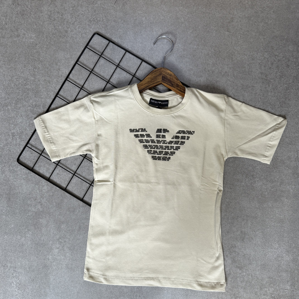 Camiseta Infantil Armani Exchange Manga Curta Colorida