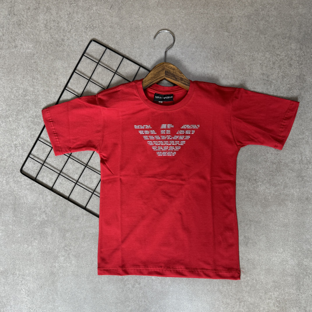 Camiseta Infantil Armani Exchange Manga Curta Colorida