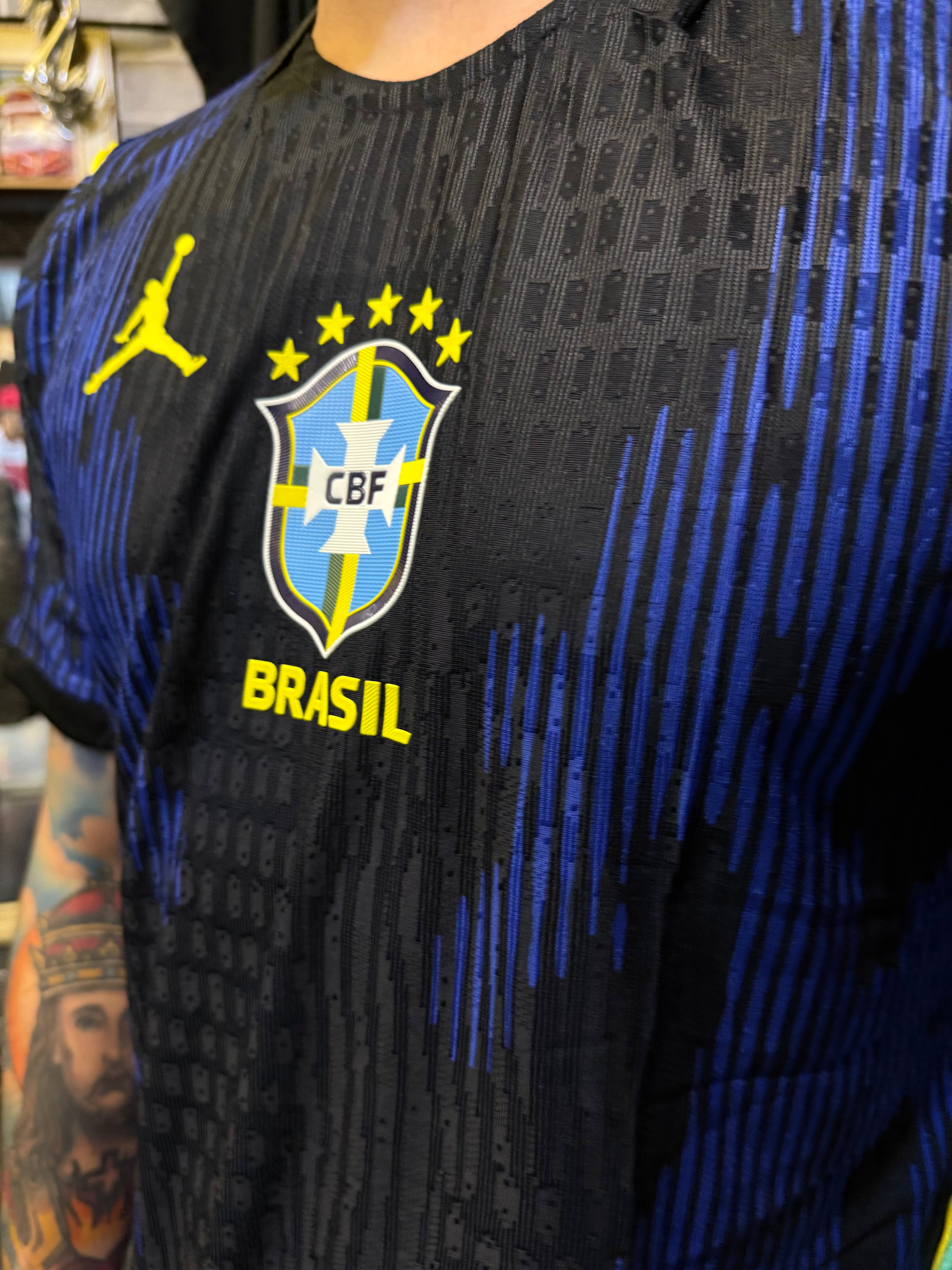 Camiseta Seleção Brasileira Dry-fit 2026 - Jogador Azul