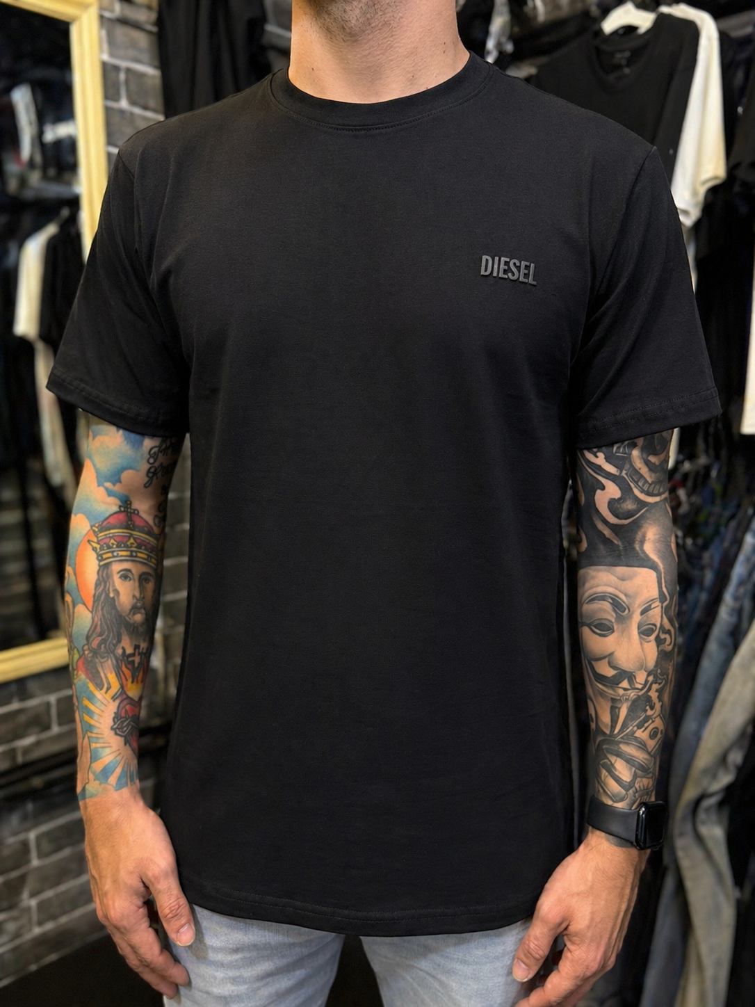 Camiseta Diesel Basica - Preta