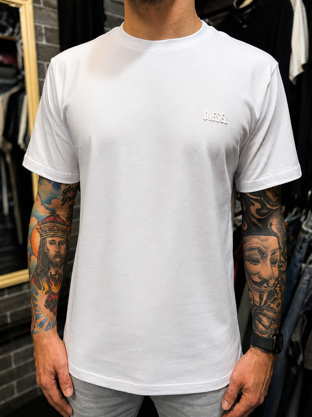 Camiseta Diesel Basica - Branca